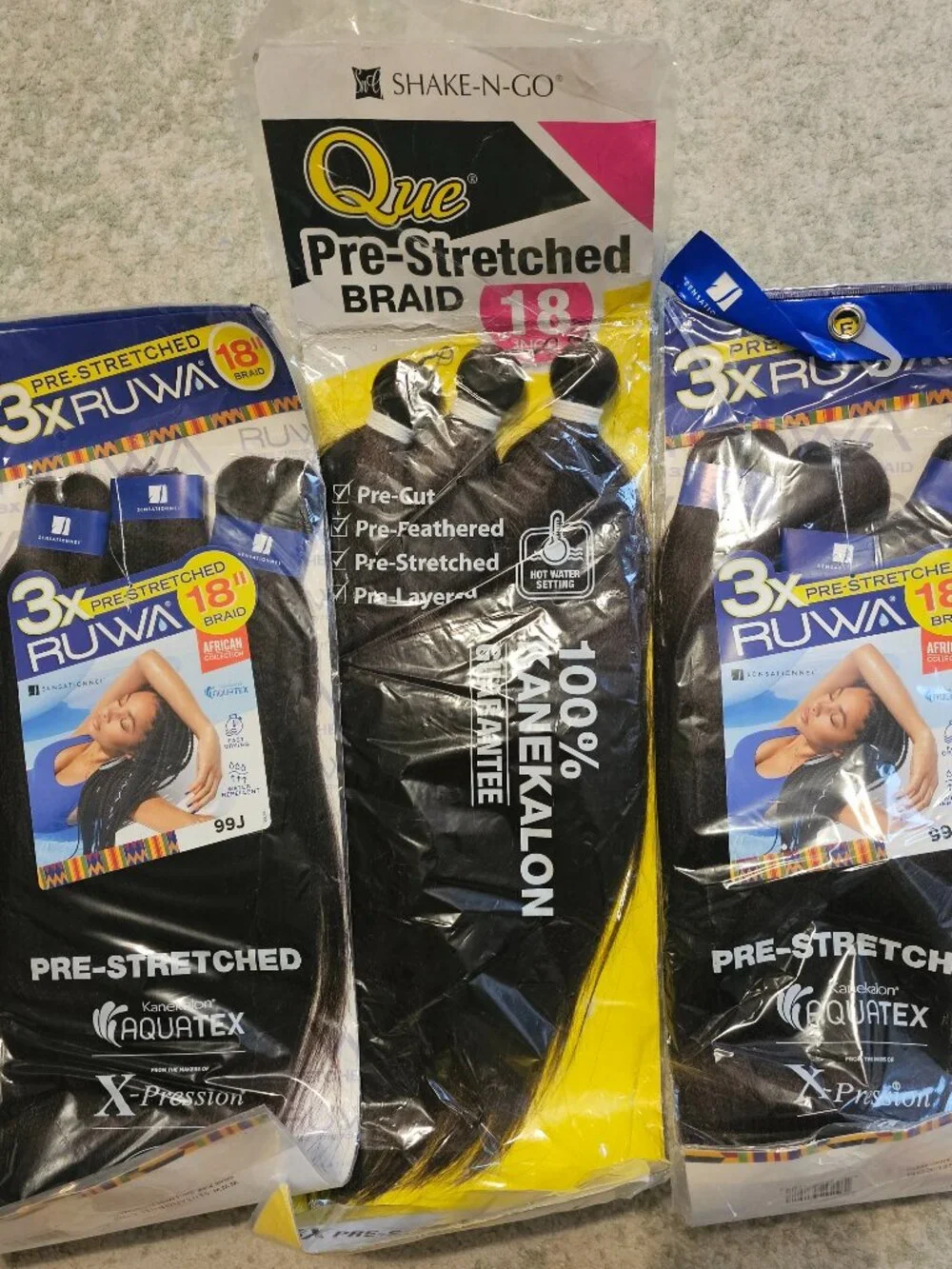 Prestretched Kanekalon Hair 18
